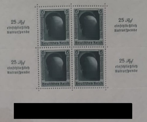 Deutsches reich 1937 - reich, block