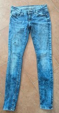 Röhrenjeans Hüftjeans Röhre Skinny Hose jeanshose Blau 27/34 s 36