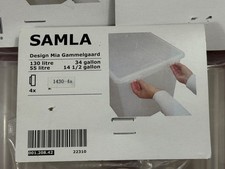 4x IKEA 001.208.42 | 16 große Clips Verschlussklips für SAMLA 55 & 130 Liter