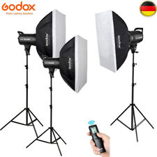3X Godox SL-60W Studio LED Lampe + 60*60cm Softbox + Lampenstativ Set