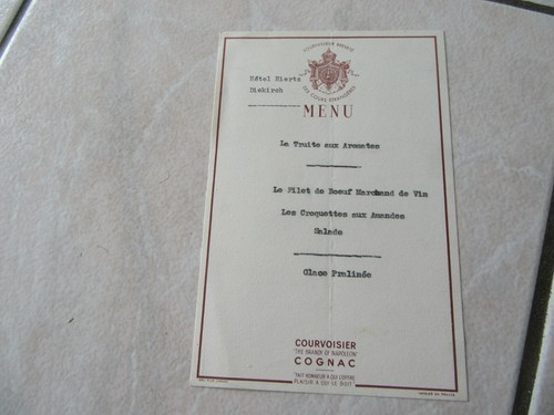 Menü restaurant 1970 - restaurant,