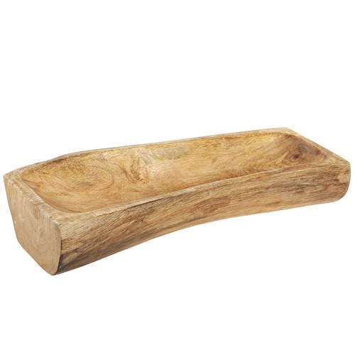 Rustikale holzschale mit mulde - rustikale,