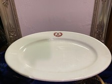 2 schwere alte ovale Servierplatten Porzellan aus Gastronomie