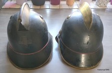 2 x Antike Feuerwehrhelm