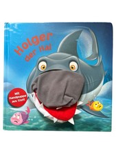 Holger der Hai Stoffbuch Kinder Handpuppe Mehrfarbig Lernbuch Spielbuch