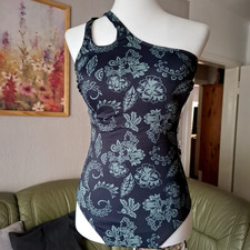 Vivid Badeanzug gr 42 Cup E Damen Schwarz/Grün Neu.