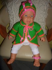 Puppen Strickjacke +