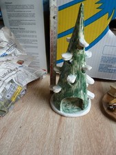 K3 /  Teelicht Keramik E.P Tannenbaum Weihnachten Erzgebirge ? /  sehr schön