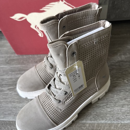 Mustang stiefeletten beige - mustang,