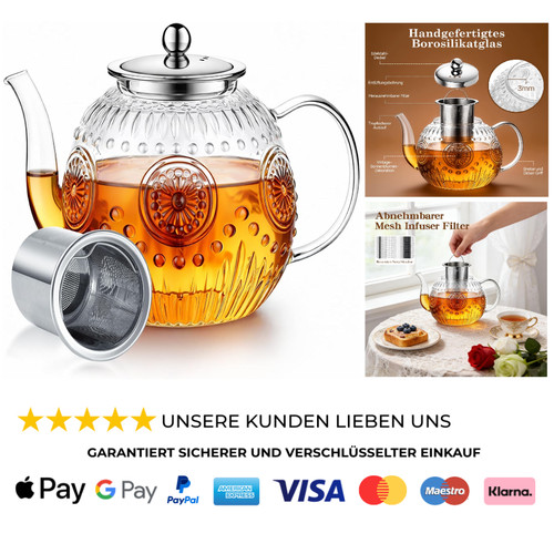 Teekanne mit sieb - teekanne,