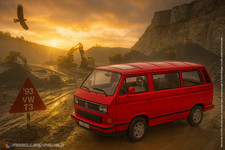 1:18 KK Scale - 1993 VW Bus T3 Red Star / Multivan - Ersatzteile - Spare Parts