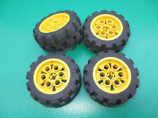 Lego Technic 4 Räder Reifen mit Felgen gelb 20 x 30 (201121A)