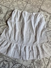 Unterrock Weiß Trachten Fasching Spitze weiß DDR Vintage Gr.L/48/50