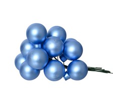 12 Glaskugeln am Draht 2,5cm