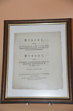 Antike Urkunde - historische Bekanntmachung - Kopenhagen im April 1829