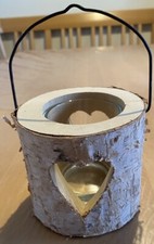 Teelichthalter Holz BAUMSTAMM