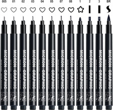 AKARUED Fineliner Schwarz