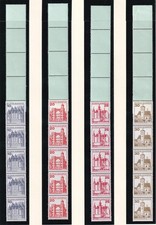 Bund RE 5+4 Burgen+Schlösser alte Fluoreszenz 16 Werte+ 6 Werte Letterset ** /89