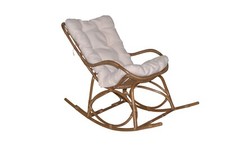 Rattan-Schaukelstuhl braun