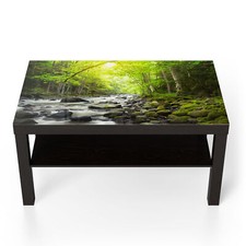 DEQORI Couchtisch 'Steiniges Flussbett' Glas Beistelltisch Tisch, versch. Ausf.