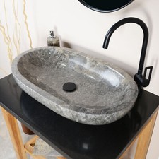 Naturstein-Waschbecken MARA Marmor 70 x 40 x 13 cm Steinwaschbecken wohnfreuden