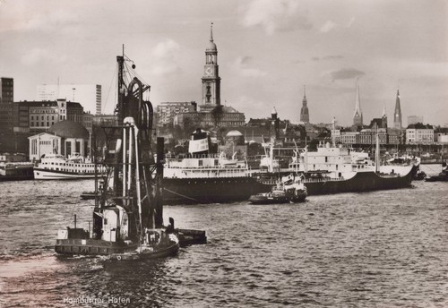 Hamburger hafen schiffe - ak,