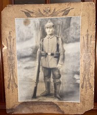 Soldat Bild  –  1. Weltkrieg 1914–18 Deutscher Soldat mit Pickelhaube - Groß RAR