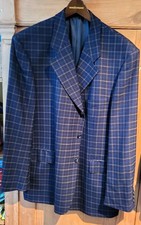 Sakko, blau-mehrfarbig kariert, Gr. 28, Spezialanfertigung für Käferlein