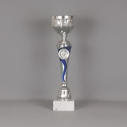 Pokal silber blau - /, silber-blau