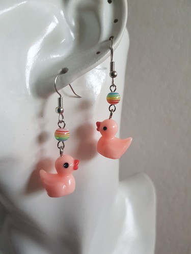 Ohrringe badeente rosa - ,,