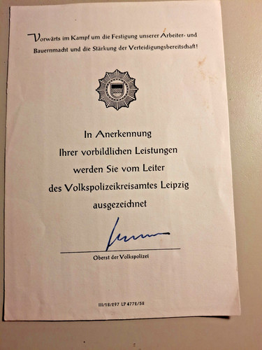 Kleine urkunde ddr - urkunde,