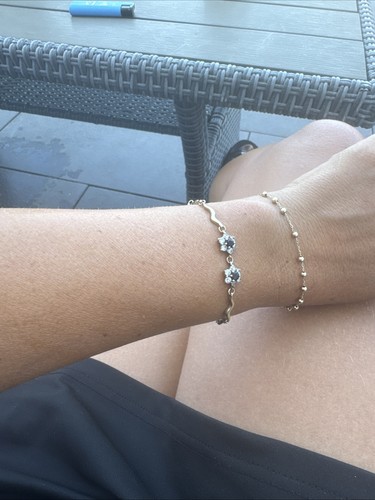 Gold armband 585 mit - armband, blumen