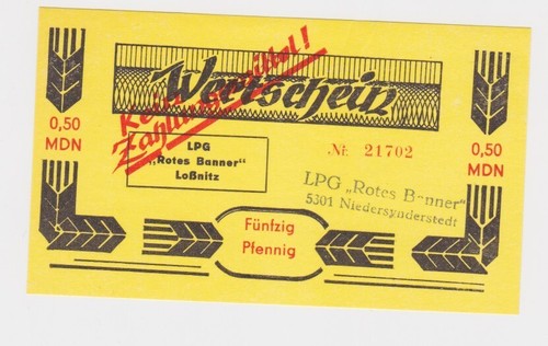 Mark wertschein ddr für - mark,
