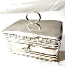 Empire Biedermeier Zuckerdose Silber 812 wohl Braunschweig um 1820 m. Schlüssel