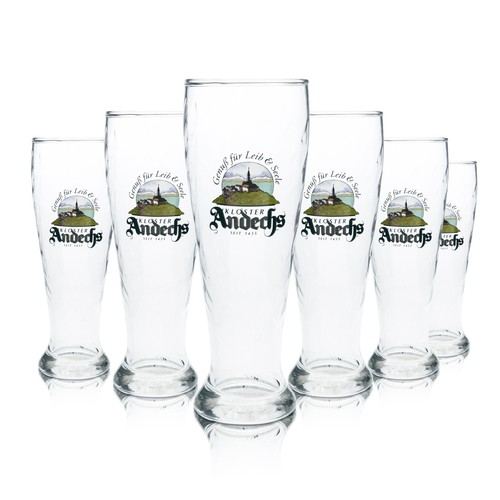 Andechs bier glas 5l - 6x, 0,5l