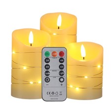 Echtwachs LED Kerzen Set