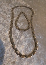 Schmuckset: Silbercollier mit Armband.  925er Sterlingsilber. Kette + Armbasnd