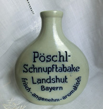 alte Schnupftabak Flasche Pöschl-Schmalzler Landshut Bayern Steingut leer