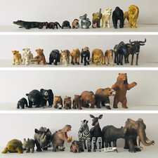 Schleich Wildtiere Bär Hyäne Gnu Gorilla Sammlung Tiere teilweise mit Fähnchen