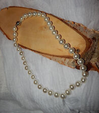 Perlen Collier Halskette*MagnetVerschluß*MuschelKern Perlen*PERLMUT*ca. 47 cm