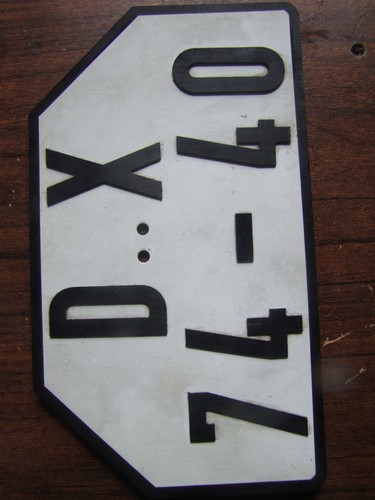 Original altes nummernschild - altes,