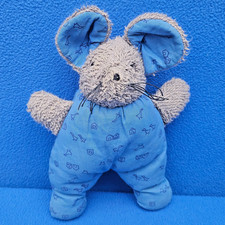 SIGIKID MAUS RATTE STOFFTIER FROTTEE MOUSE 20 CM KUSCHELTIER VINTAGE BLAU GRAU