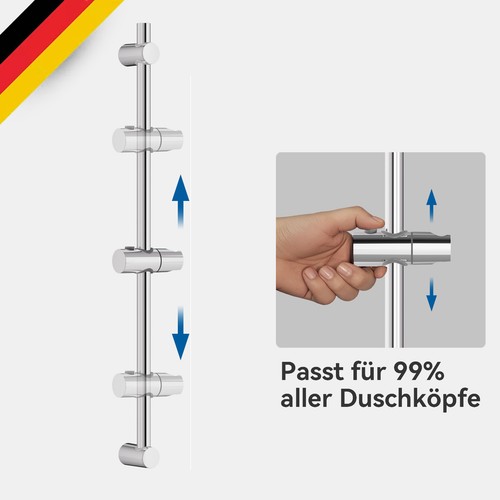 90cm edelstahl duschstange - 90cm,