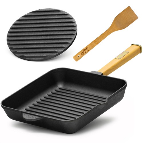 28cm gusseisen grillpfanne - 28cm,