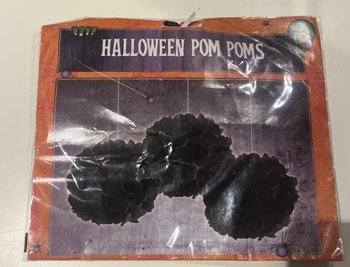 Halloween schwarz bommel - schwarz,