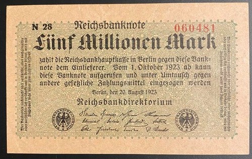 Banknote millionen mark - millionen, 1923