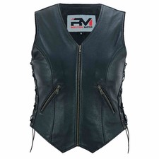 Leder Weste Kutte Damen