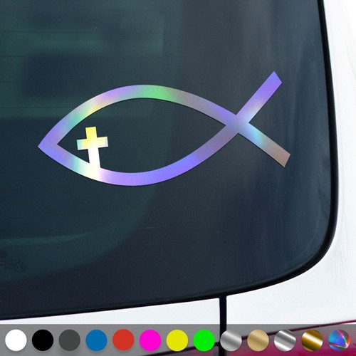 Ichthys sticker fish jesus - ichthys,