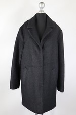 Divided by H&M schwarzer Mantel Herbst/Winter Gr.S Polyester Wolle