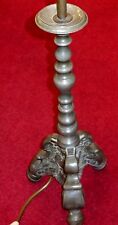 Stehlampe,Barockstil ,Zinn,aus altem Zinnkerzenleuchter gefertigt